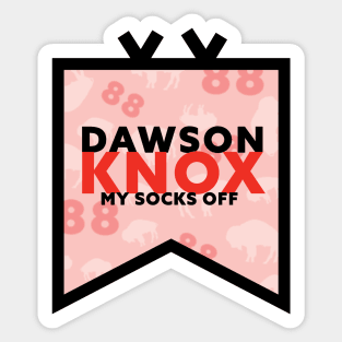 Knox My Socks Black Sticker